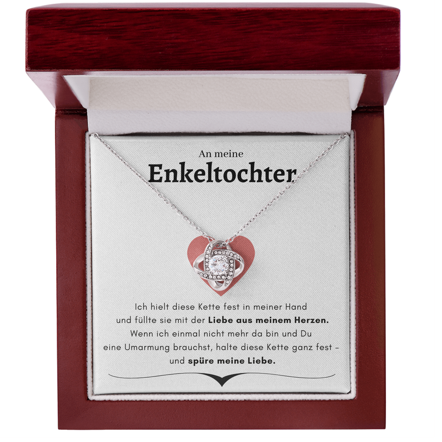 Für meine Enkeltochter – Liebesknoten-Halskette - L1-T15