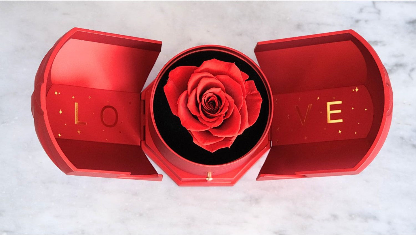 Ausführung Herz Halskette - Mit echter Rose - An meinen Liebe