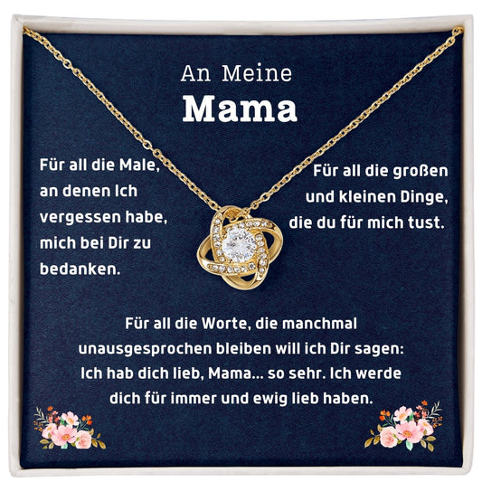 An Meine Mama - Liefdesknoop Halsketting - L1-T77