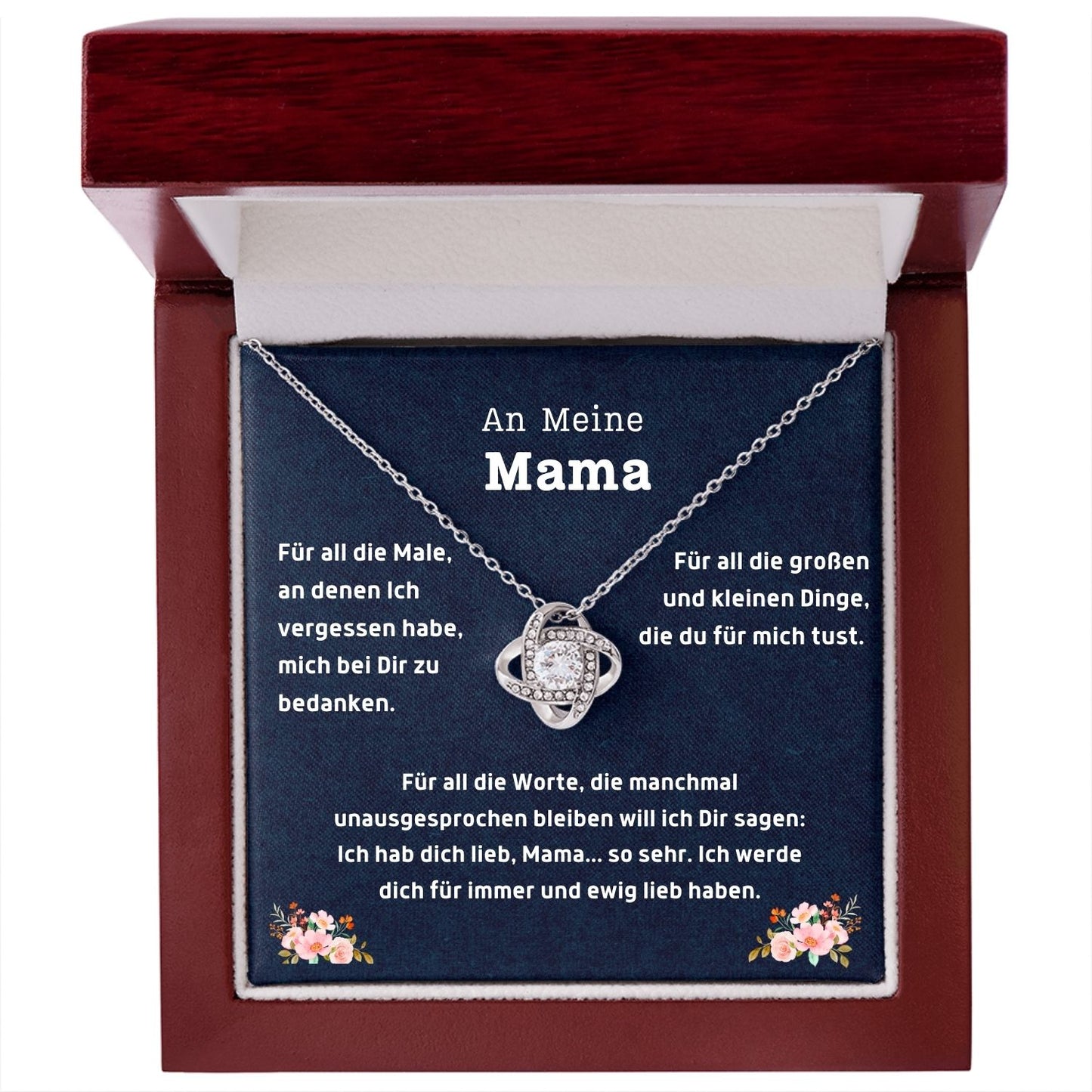 An Meine Mama - Liefdesknoop Halsketting - L1-T77