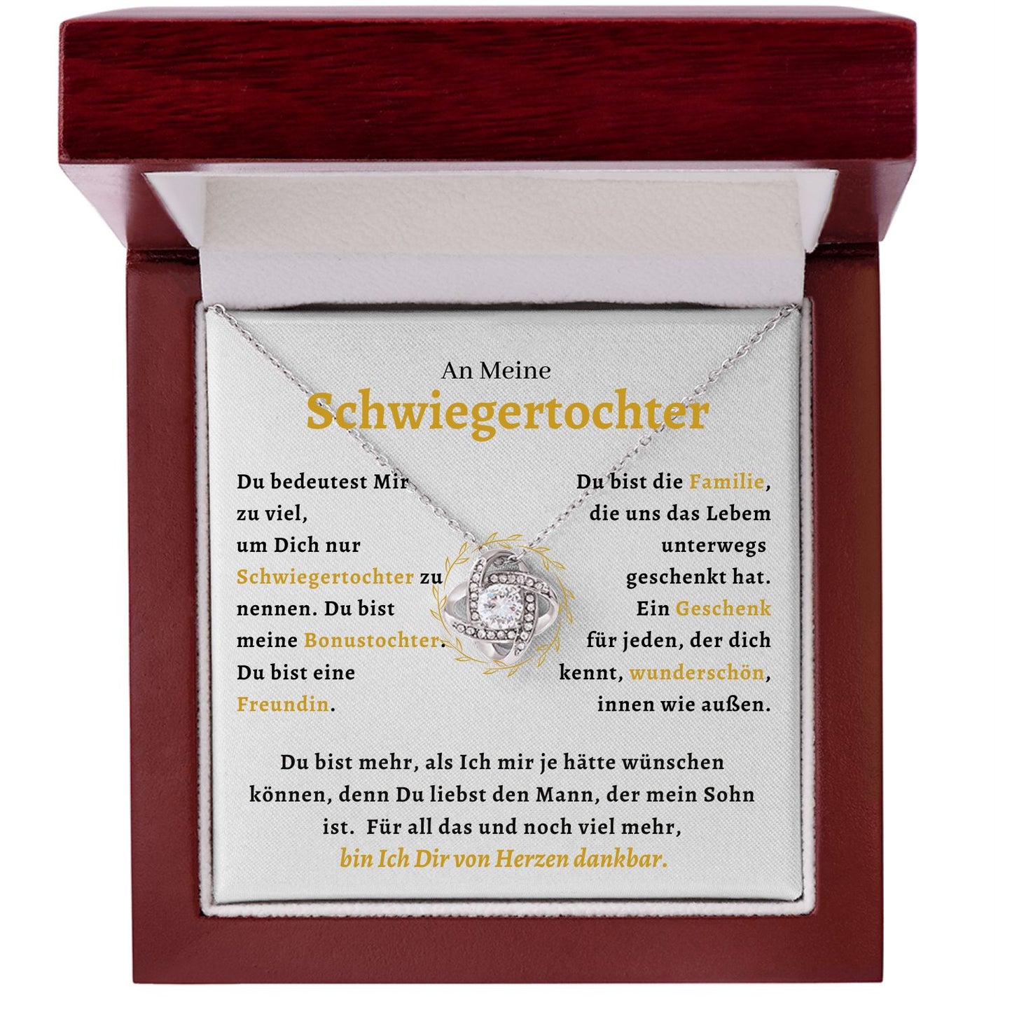 An Meine Schwiegertochter - Liefdesknoop Halsketting-L1-T41