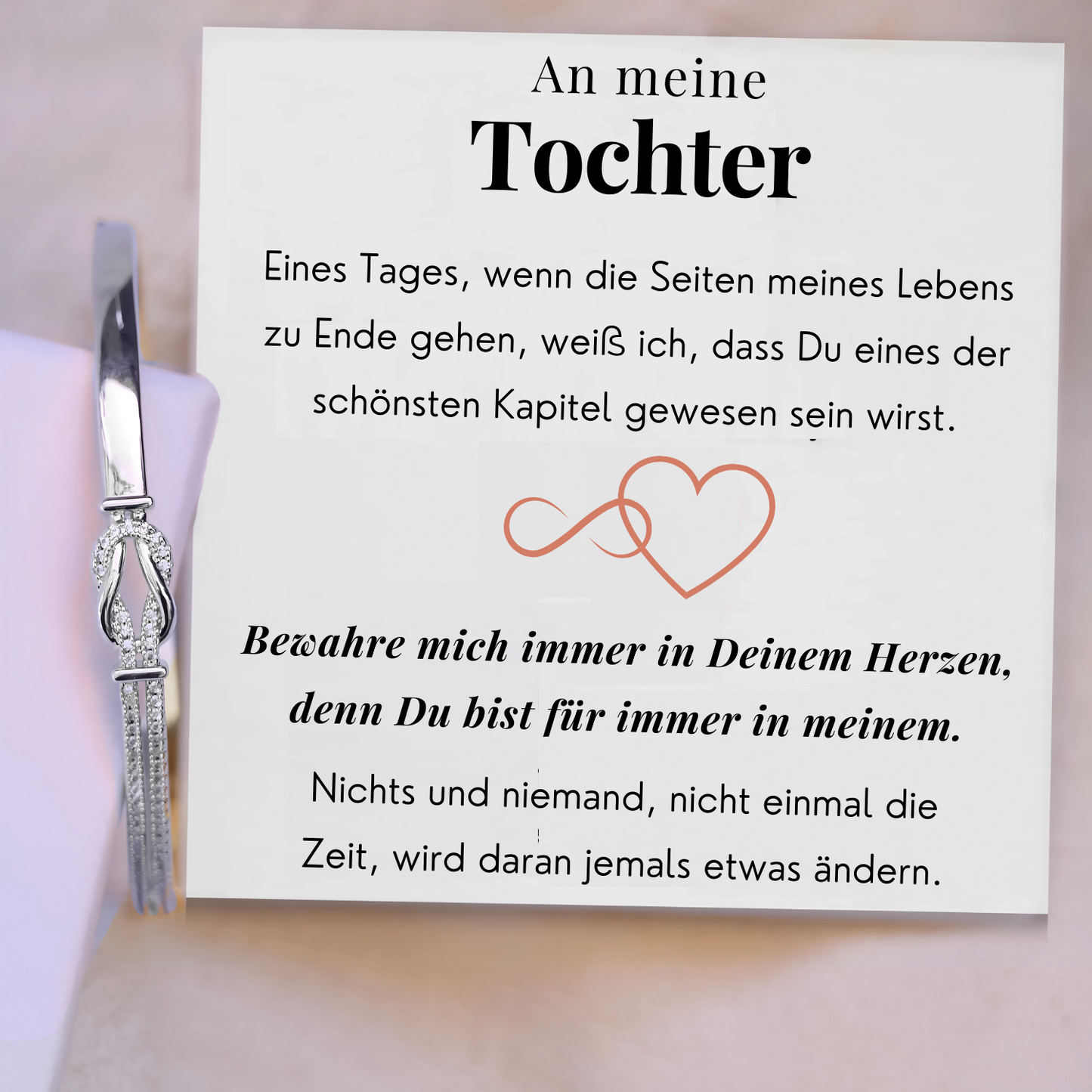 Mutter & Tochter – Liebesknoten-Bangle-Armband - B20-T178