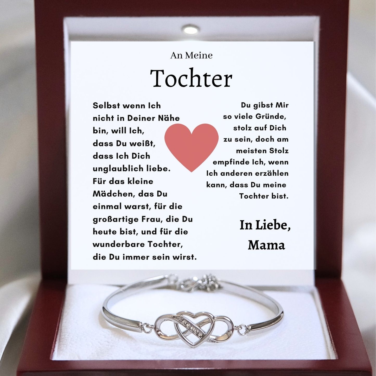 An meine Tochter - Armband Infinity- B5-T2
