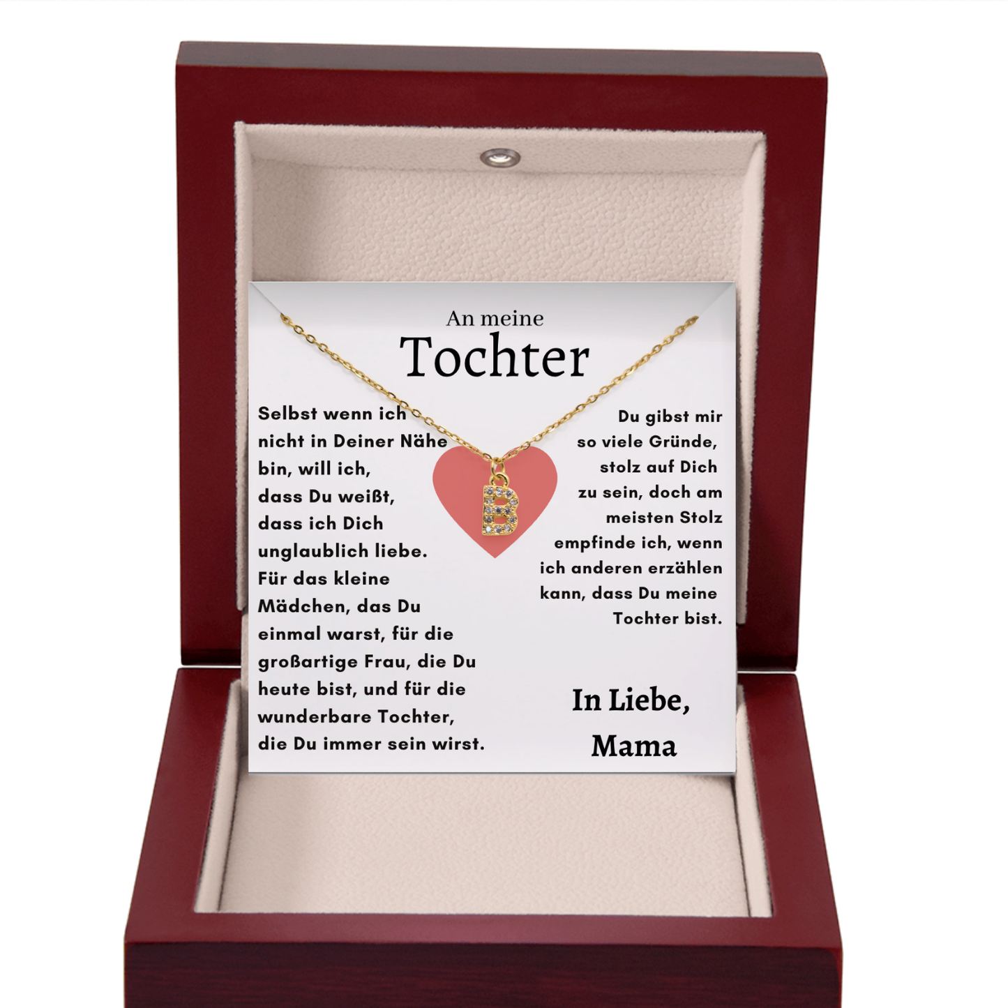 Initialen-Halskette für Tochter - L25-T2