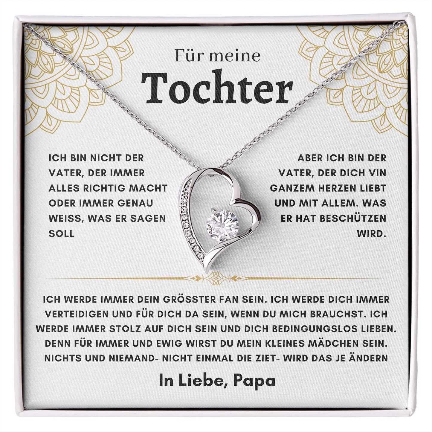 Ausführung Herz Halskette für Tochter- Ein liebevolles Geschenk von Papa