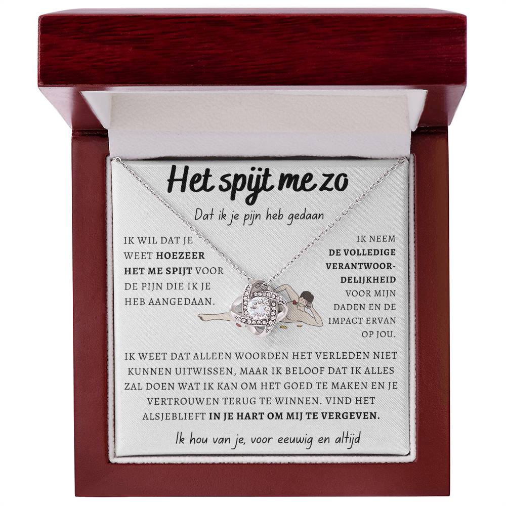 Es tut mir so leid, ich liebe dich – Liebesknoten Halskette