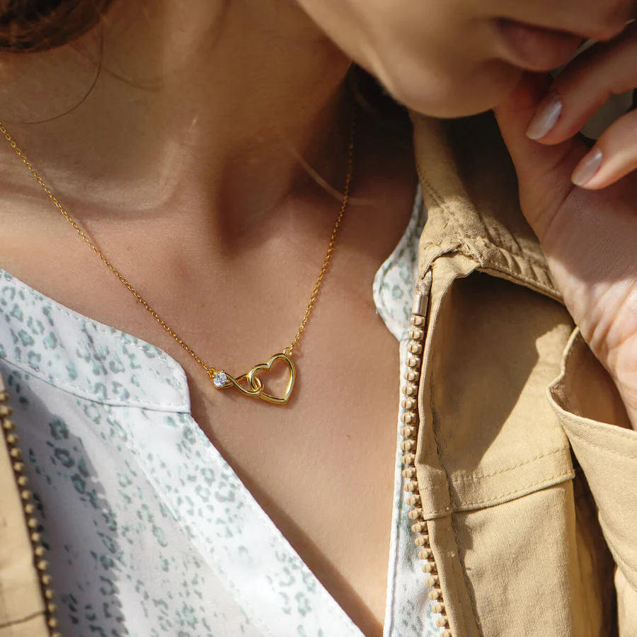 Mutter-Tochter-Herz-Unendlichkeitskette-L17-T177
