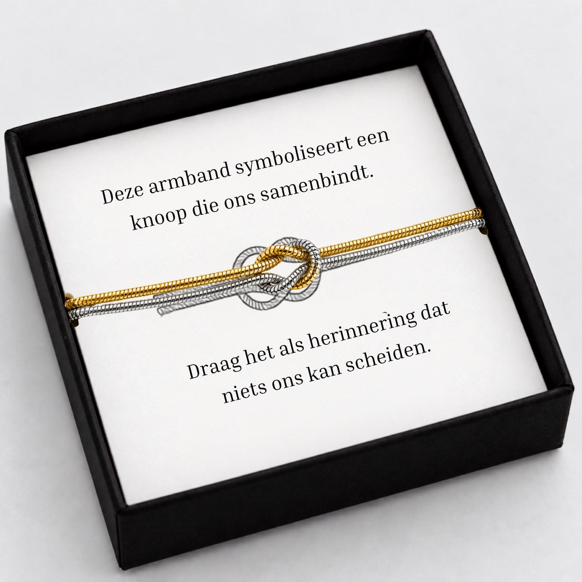 Goud-Zilver knop armband [NL]