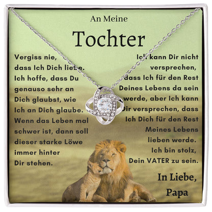 Knoten Halskette -An meine Tochter  - Starke Löwe-L1-T3-