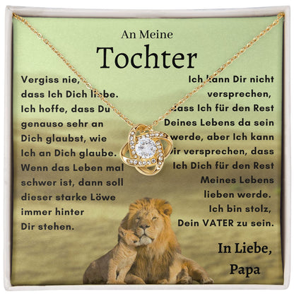 Knoten Halskette -An meine Tochter  - Starke Löwe-L1-T3-