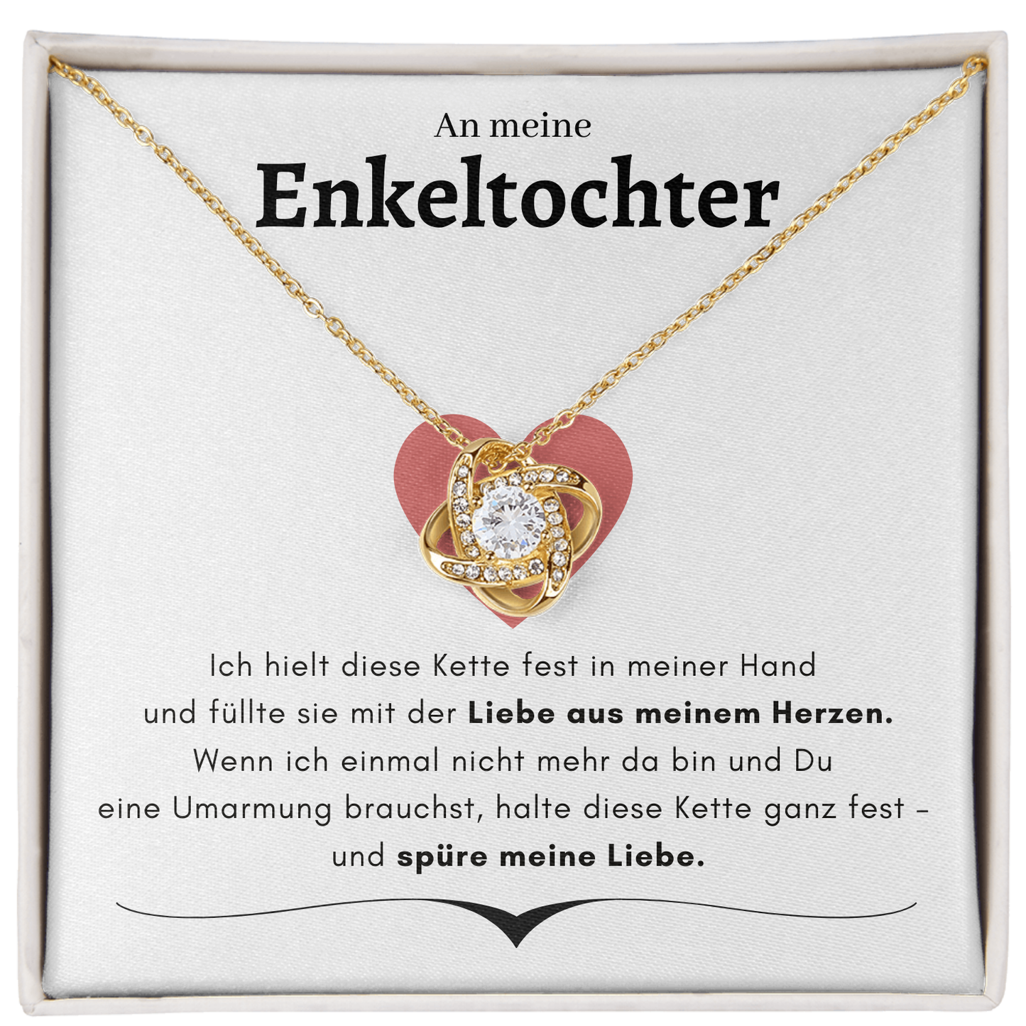 Für meine Enkeltochter – Liebesknoten-Halskette - L1-T15