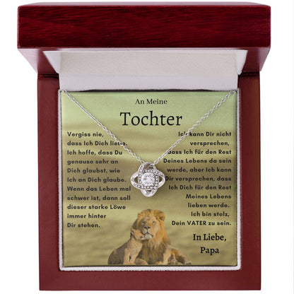 Knoten Halskette -An meine Tochter  - Starke Löwe-L1-T3-