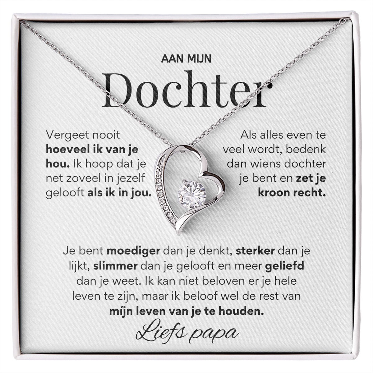 Für meine Tochter – Herzkette – In Liebe, Papa
