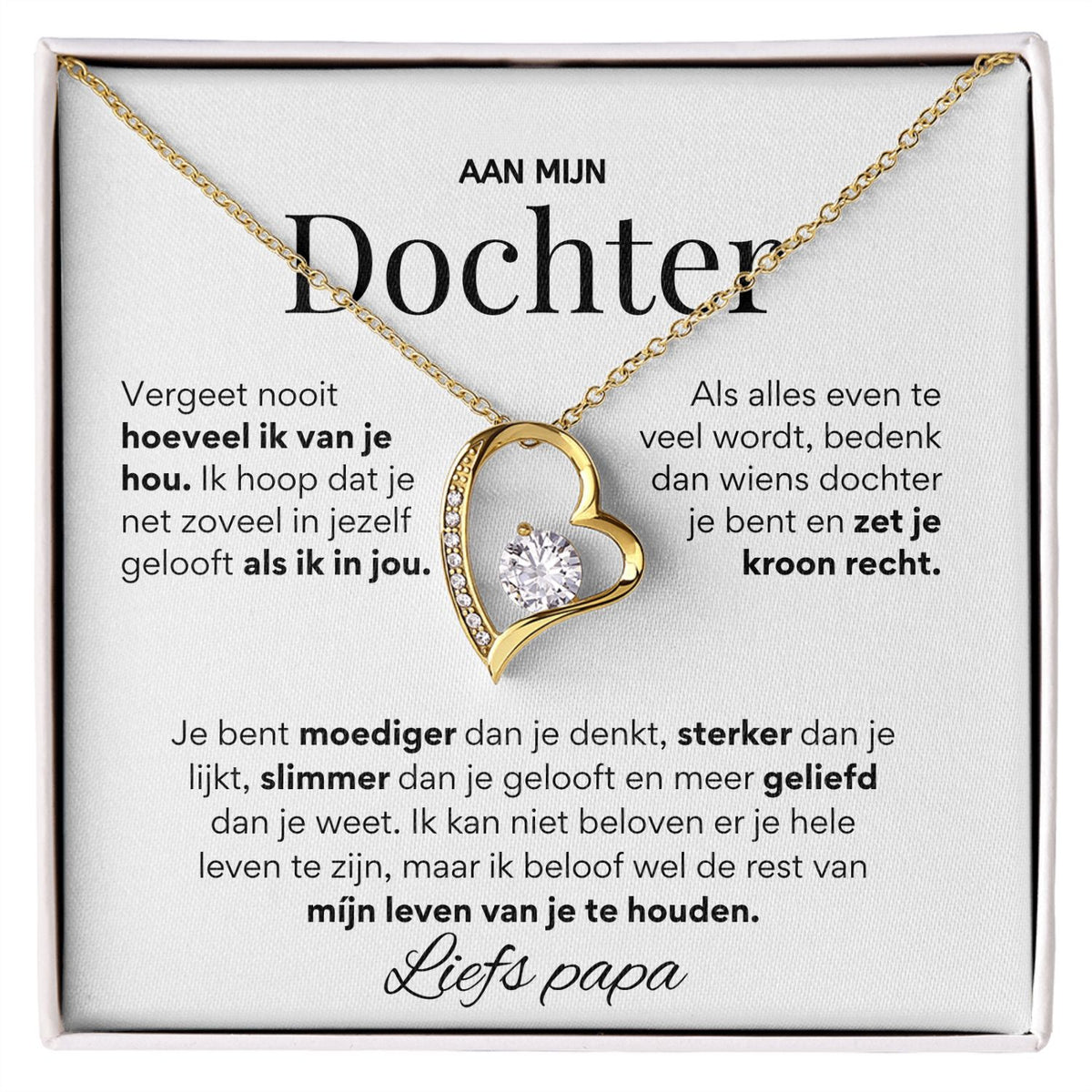 Für meine Tochter – Herzkette – In Liebe, Papa