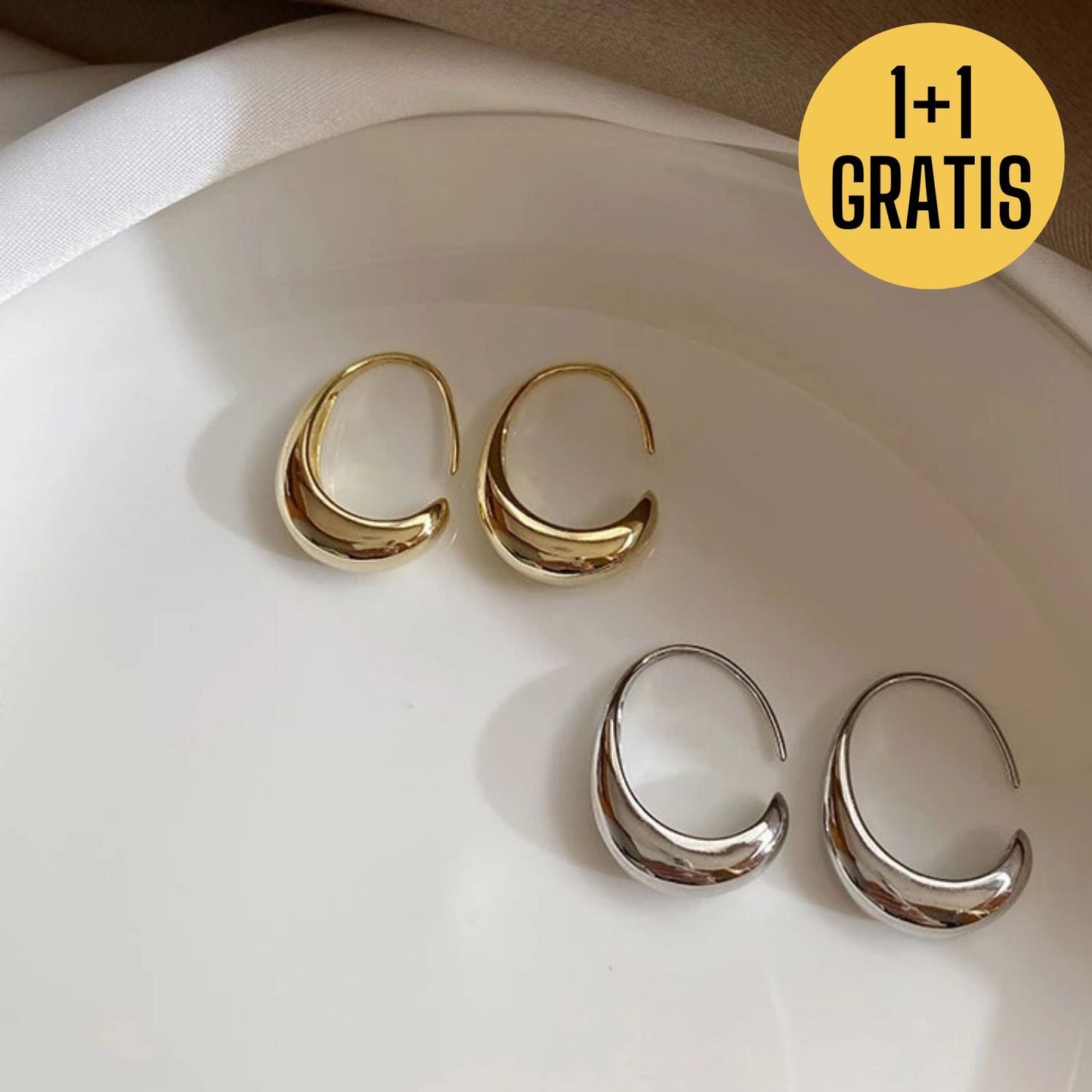 Hoop Oorbellen 1+1 GRATIS
