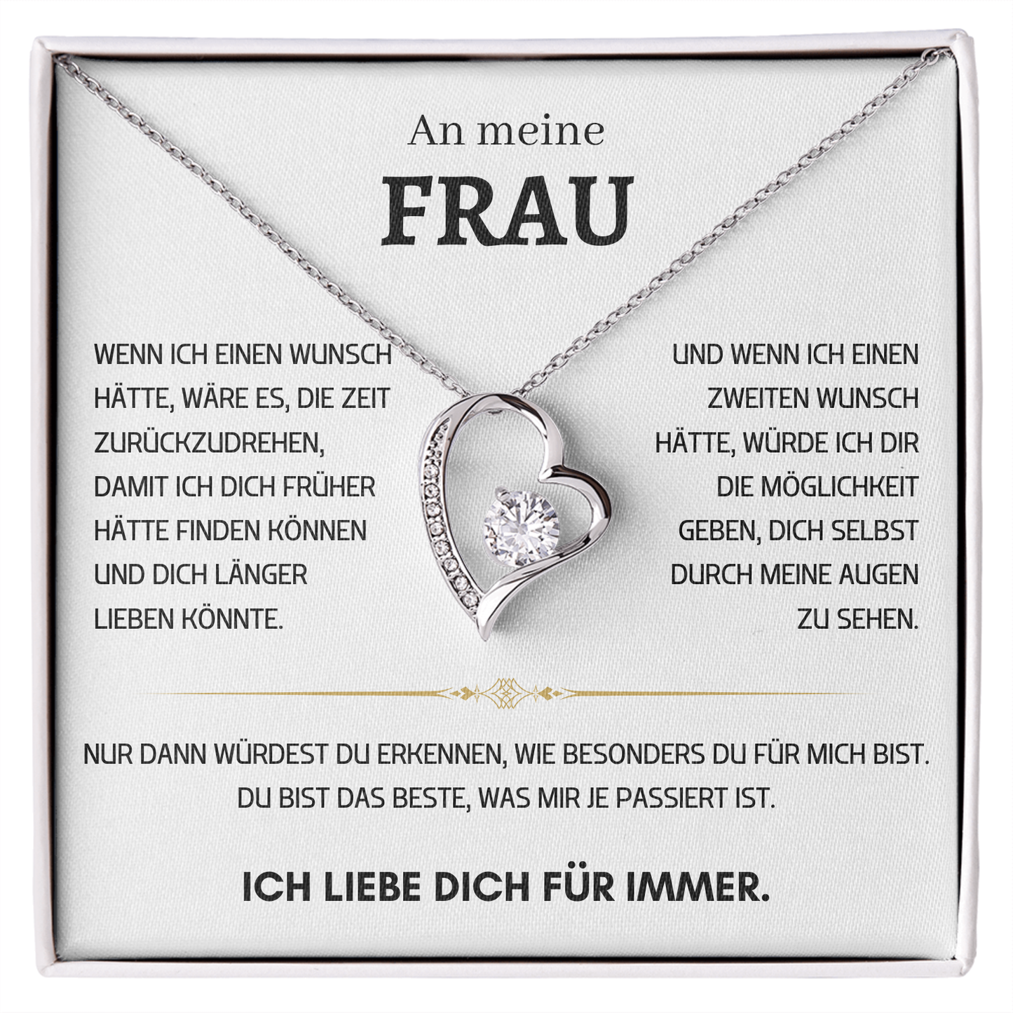 An Meine Frau - Herz Halskette- L2-T252