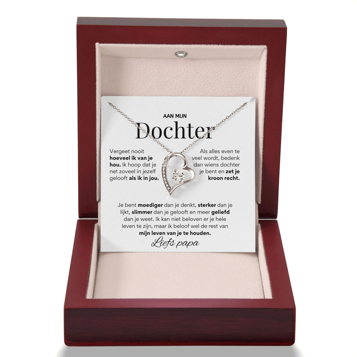 Für meine Tochter – Herzkette – In Liebe, Papa