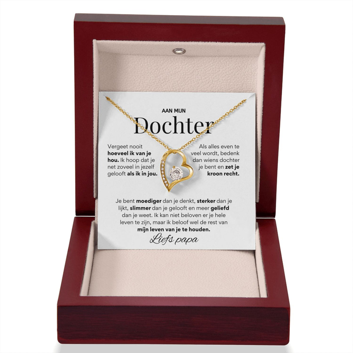 Für meine Tochter – Herzkette – In Liebe, Papa