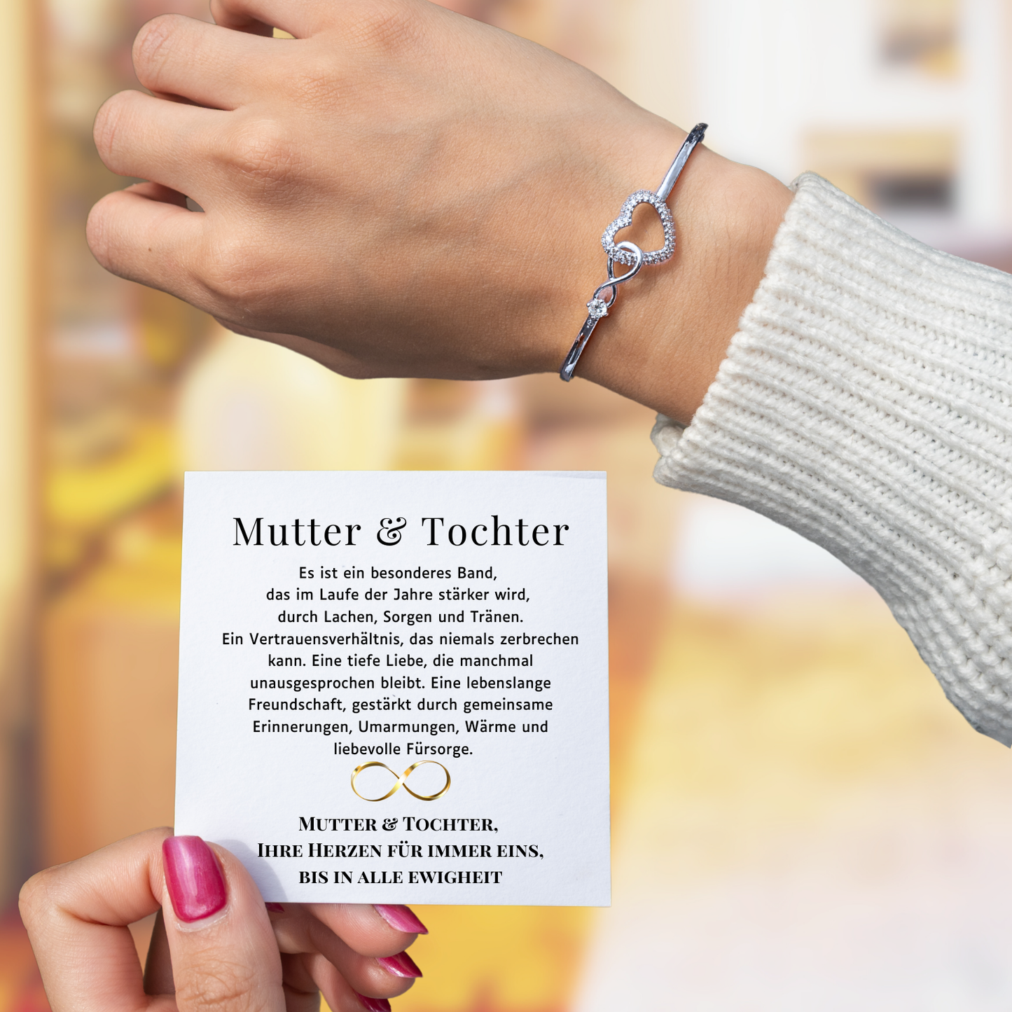 Mutter-Tochter-Unendlichkeitsarmband- Geschenk für Tochter- B10-T177