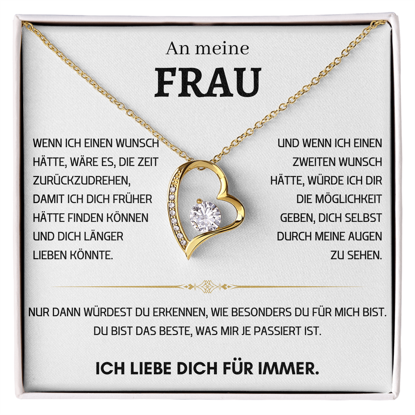 An Meine Frau - Herz Halskette- L2-T252