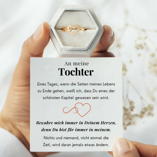 An meine Tochter - Herz Unendlichkeit Ring -R14-T178