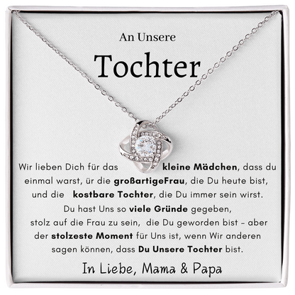 An Unsere Tochter  - Knoten Halskette- L1-T**