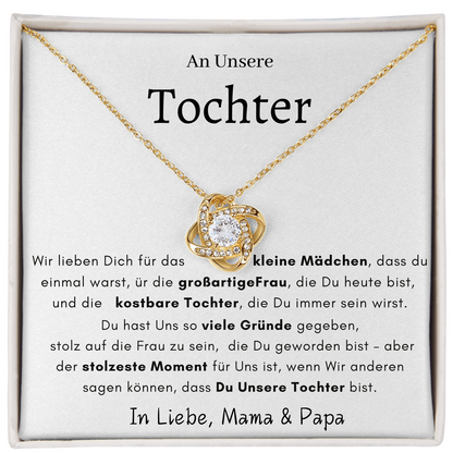 An Unsere Tochter  - Knoten Halskette- L1-T**