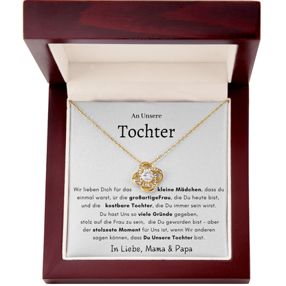 An Unsere Tochter  - Knoten Halskette- L1-T**