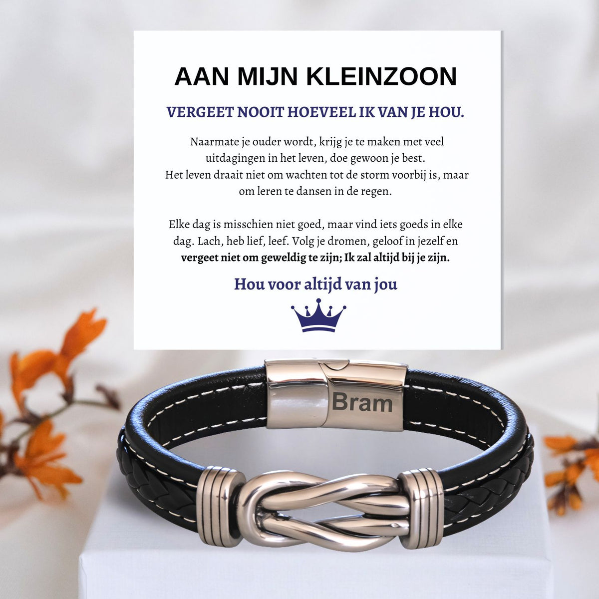 Personalisiertes Infinity Armband mit Gravur