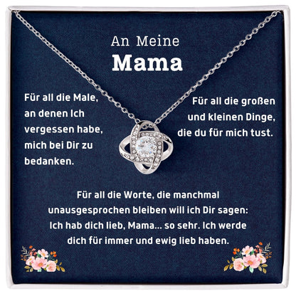 An Meine Mama  - Liefdesknoop Halsketting - L1-T77