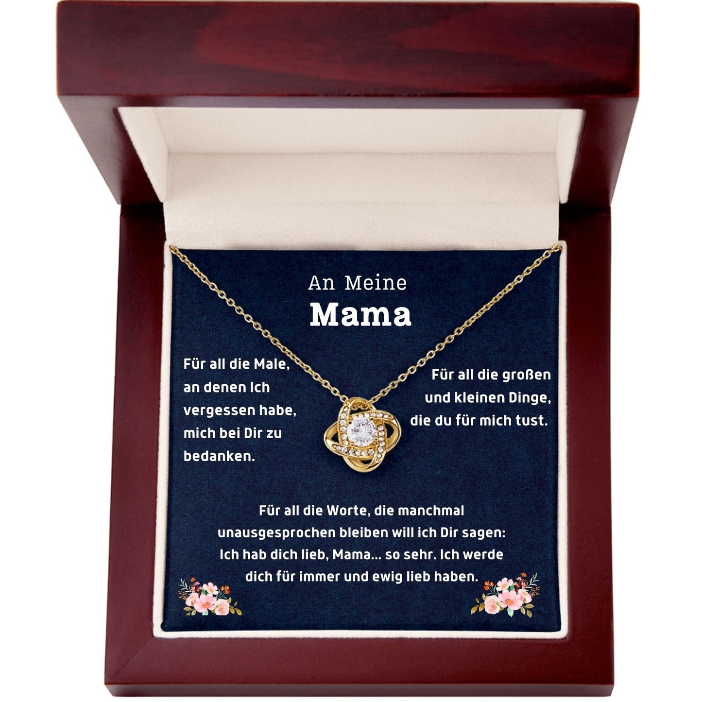 An Meine Mama  - Liefdesknoop Halsketting - L1-T77