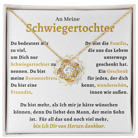 An Meine Schwiegertochter  - Liefdesknoop Halsketting-L1-T41