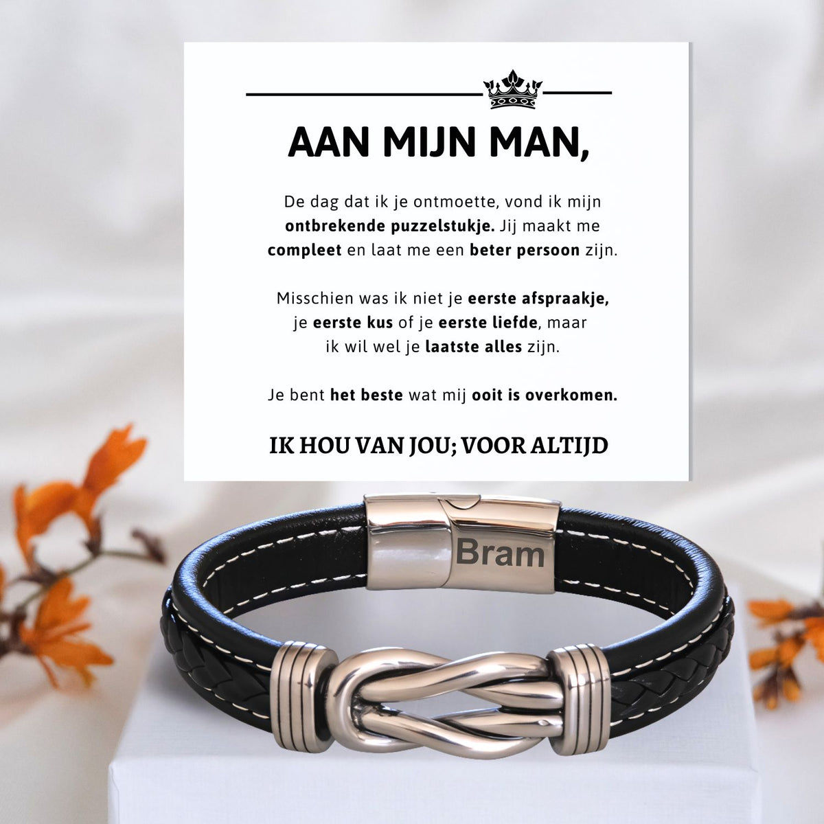 Personalisiertes Infinity Armband mit Gravur