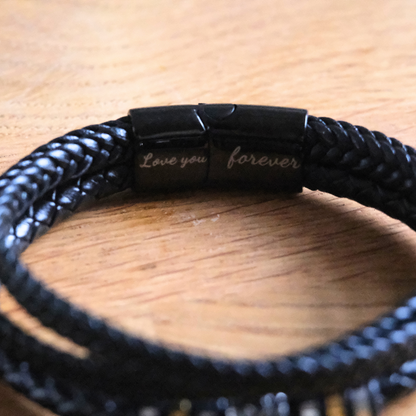 An meinen Mann Veganes Lederarmband - Geschenk für Mann - Vatertag B1-T55
