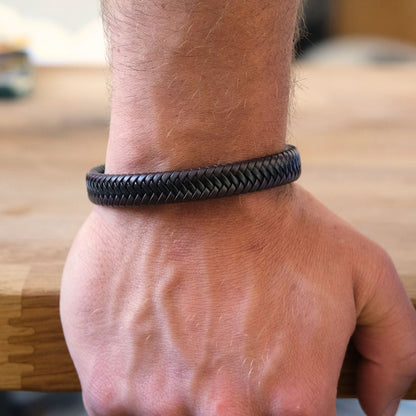 Für meinen Mann - Braunes Geflochtenes Armband  - B25-T55