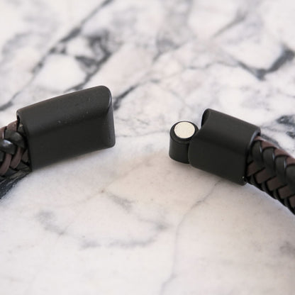 Für meinen Mann - Braunes Geflochtenes Armband  - B25-T55