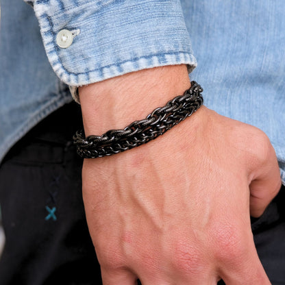 Für meinen Sohn - Armband Doppelkette - B23-T53