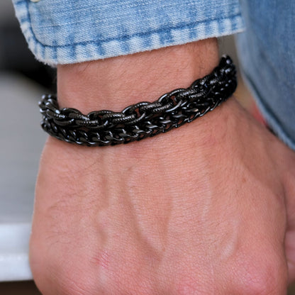 Für meinen Sohn - Armband Doppelkette - B23-T53