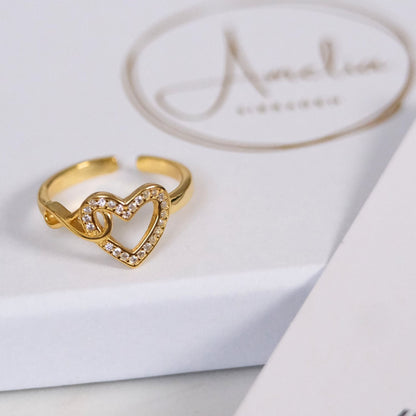 An meine Tochter - Herz Unendlichkeit Ring -R14-T178