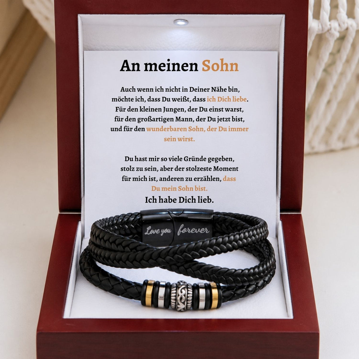 Für meinen Sohn – Herrenarmband „Der stolzeste Moment“