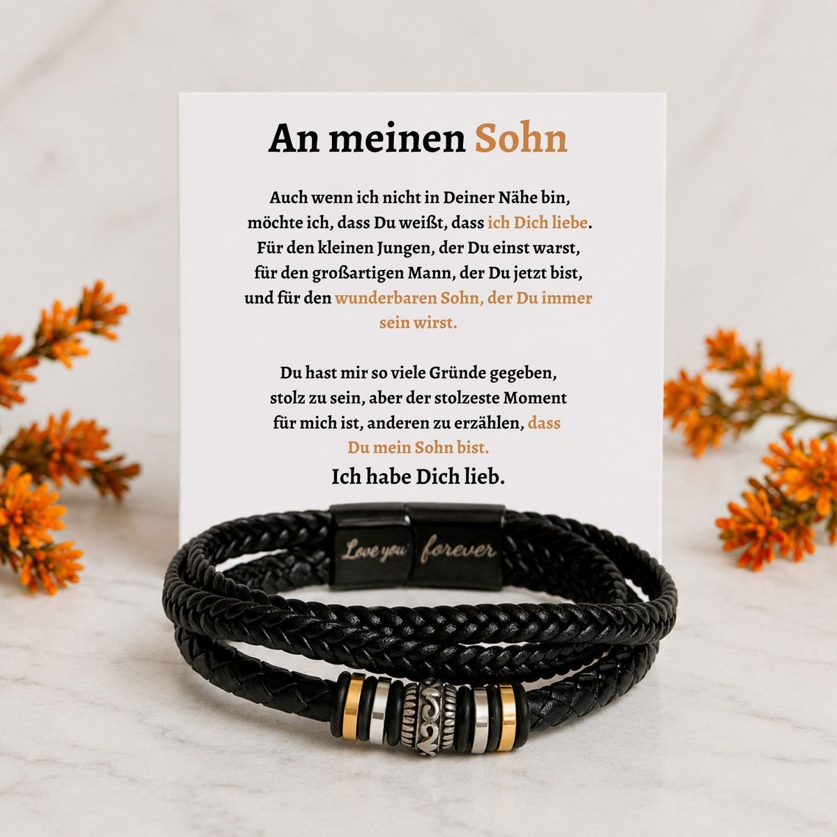 Für meinen Sohn – Herrenarmband „Der stolzeste Moment“