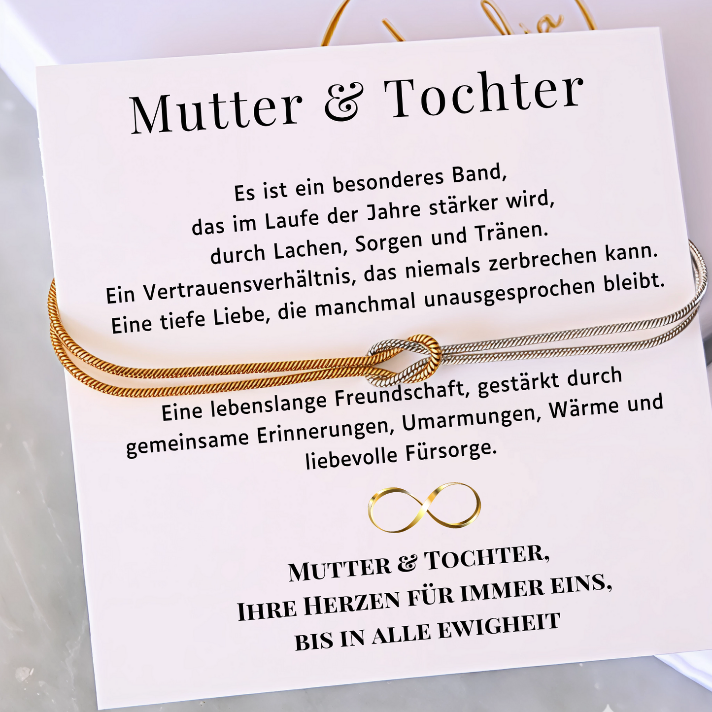 Mutter & Tochter - Liebesknoten Armband- B11-T177
