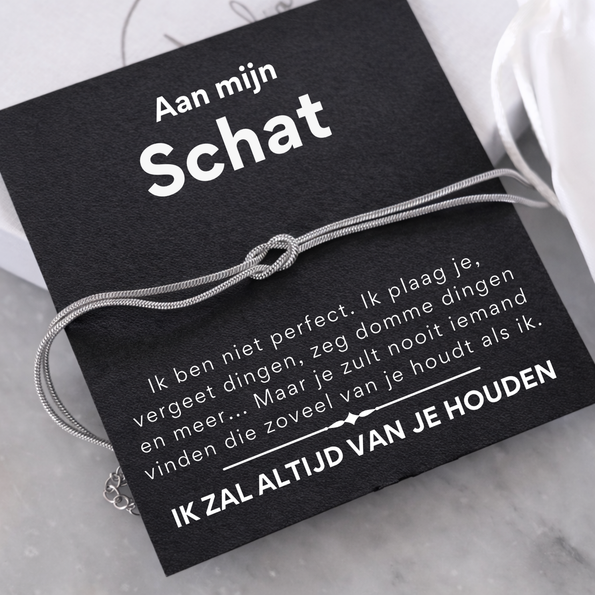 Liebesknoten Armband – An meinen Schatz