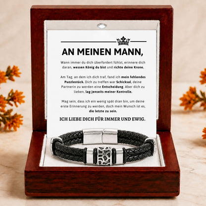 Für meinen Mann – Armband aus veganem Leder