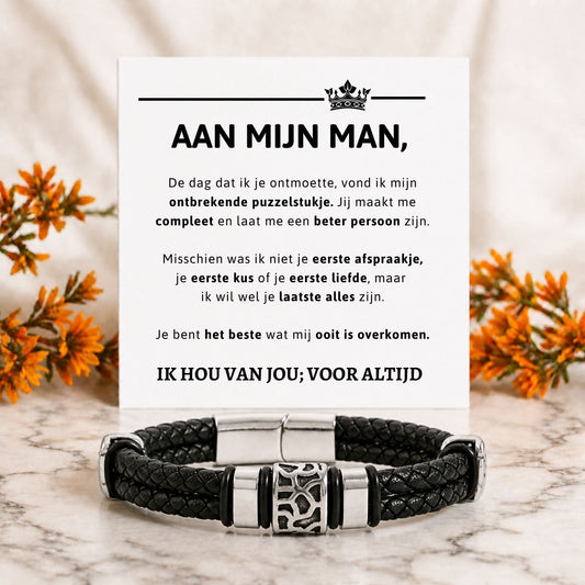 Für meinen Mann – Armband aus veganem Leder
