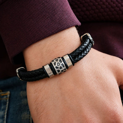 Für meinen Mann – Armband aus veganem Leder