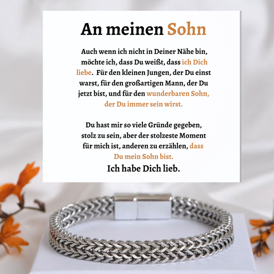 An meinen Sohn – Armband aus Edelstahl Deluxe - B17-T53