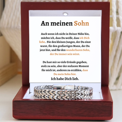 An meinen Sohn – Armband aus Edelstahl Deluxe - B17-T53