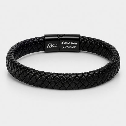 Für meinen Mann – Schwarzes geflochtenes Armband