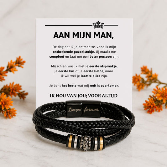 Für meinen Mann – Armband aus veganem Leder
